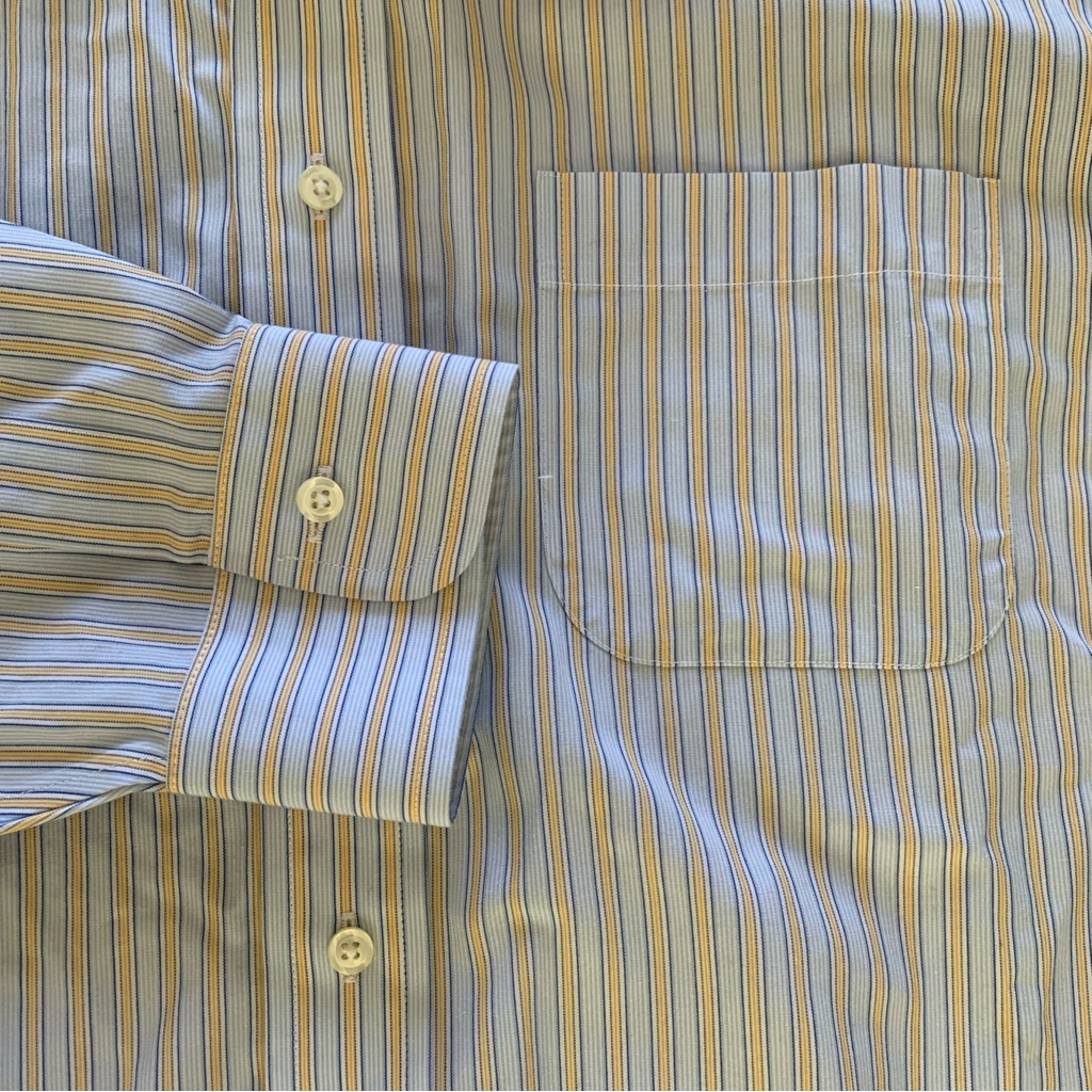 Brooks Brothers Men’s 16/32 Dress Shirt Blue Striped Regent Non Iron Stretch